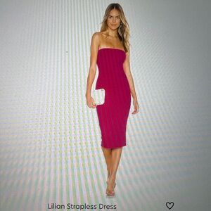 Superdown Strapless Dress - Vibrant Pink